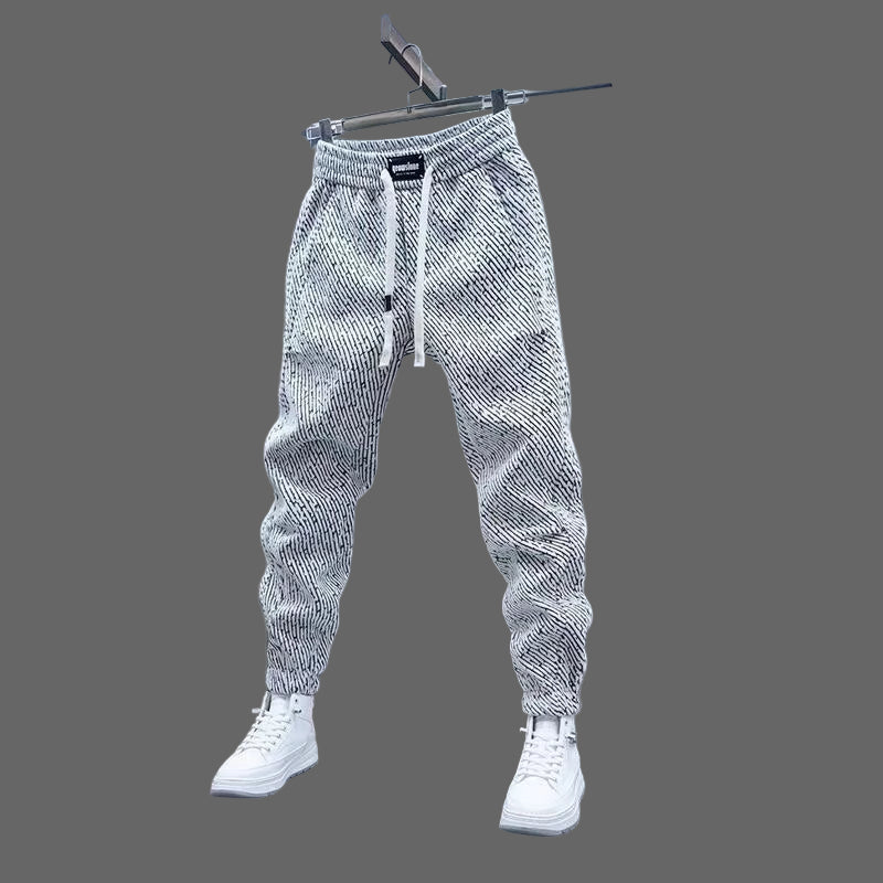 Little Chanel Style Patchwork Jogger Pants – Men’s Luxury Casual Wear