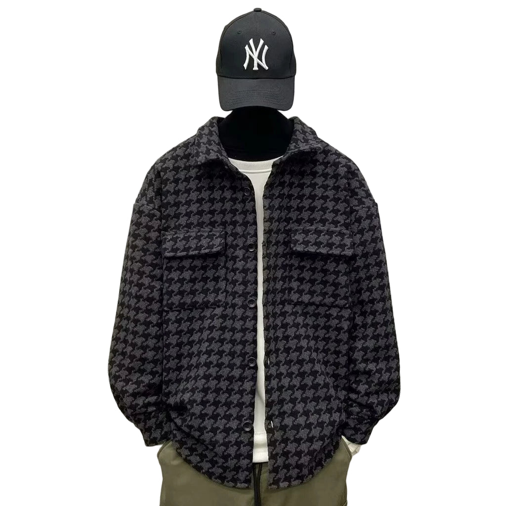 Brushed Thickened Long Sleeve Shirt – Men’s Little Chanel Style