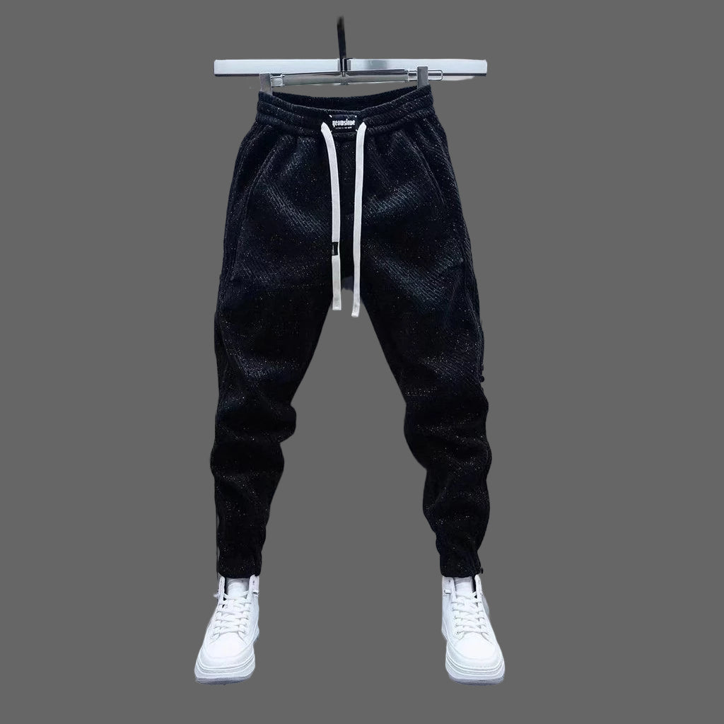 Little Chanel Style Patchwork Jogger Pants – Men’s Luxury Casual Wear