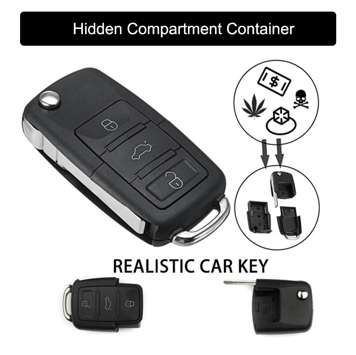Mini Car Key Safe  Hidden Compartment