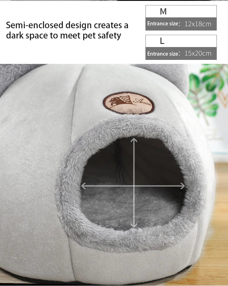 Winter Comfort Cat Bed & Small Dog House