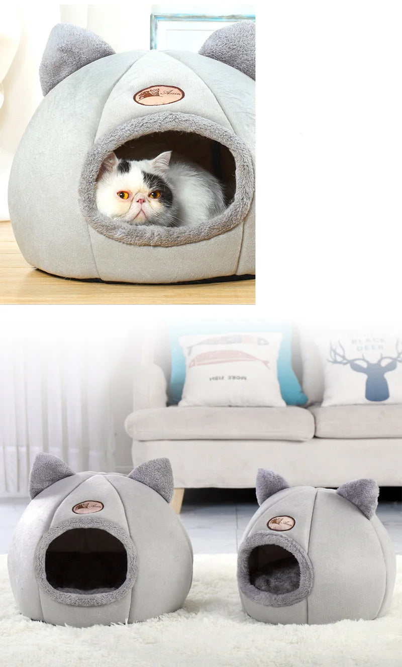 Winter Comfort Cat Bed & Small Dog House