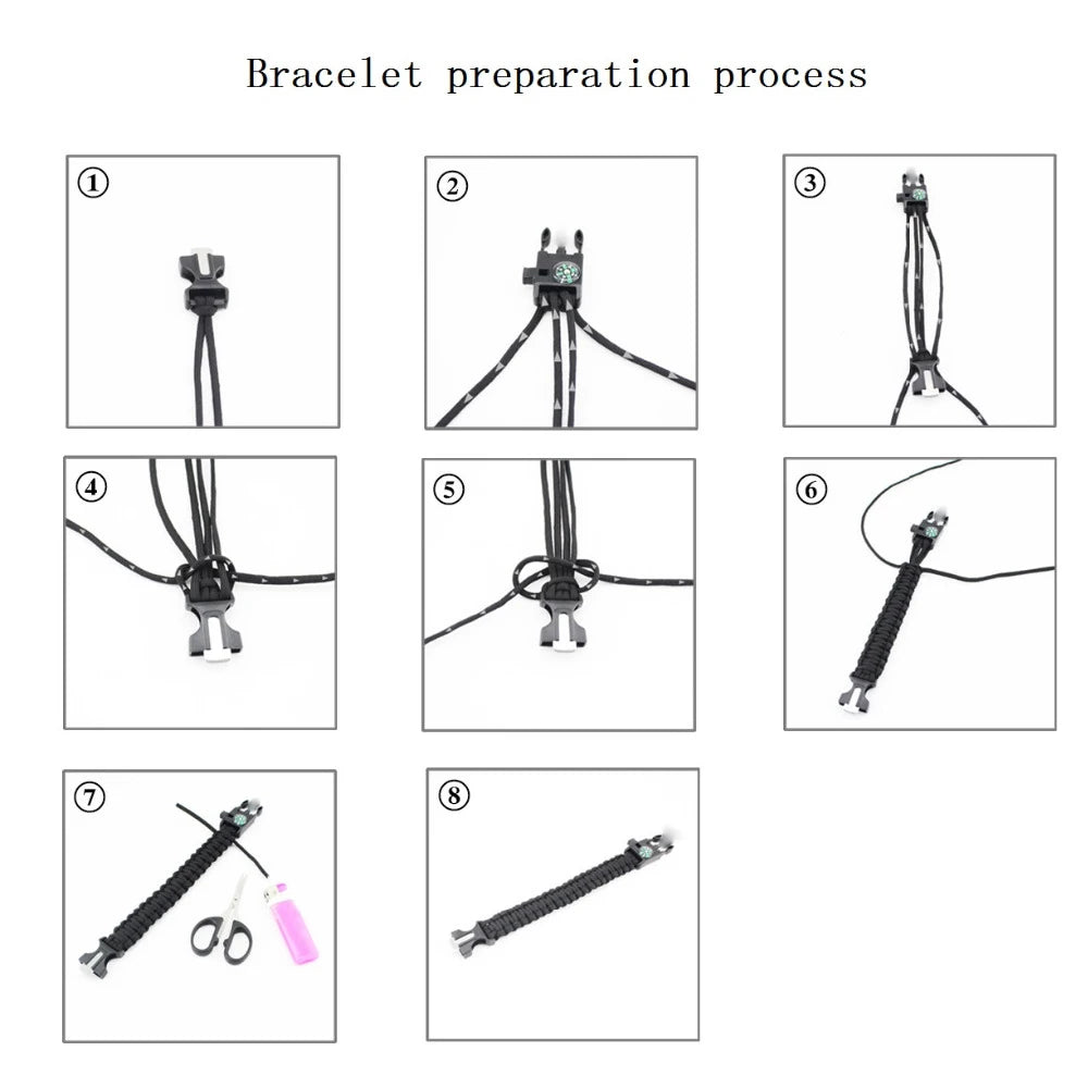 4-in-1 Emergency Survival Bracelet
