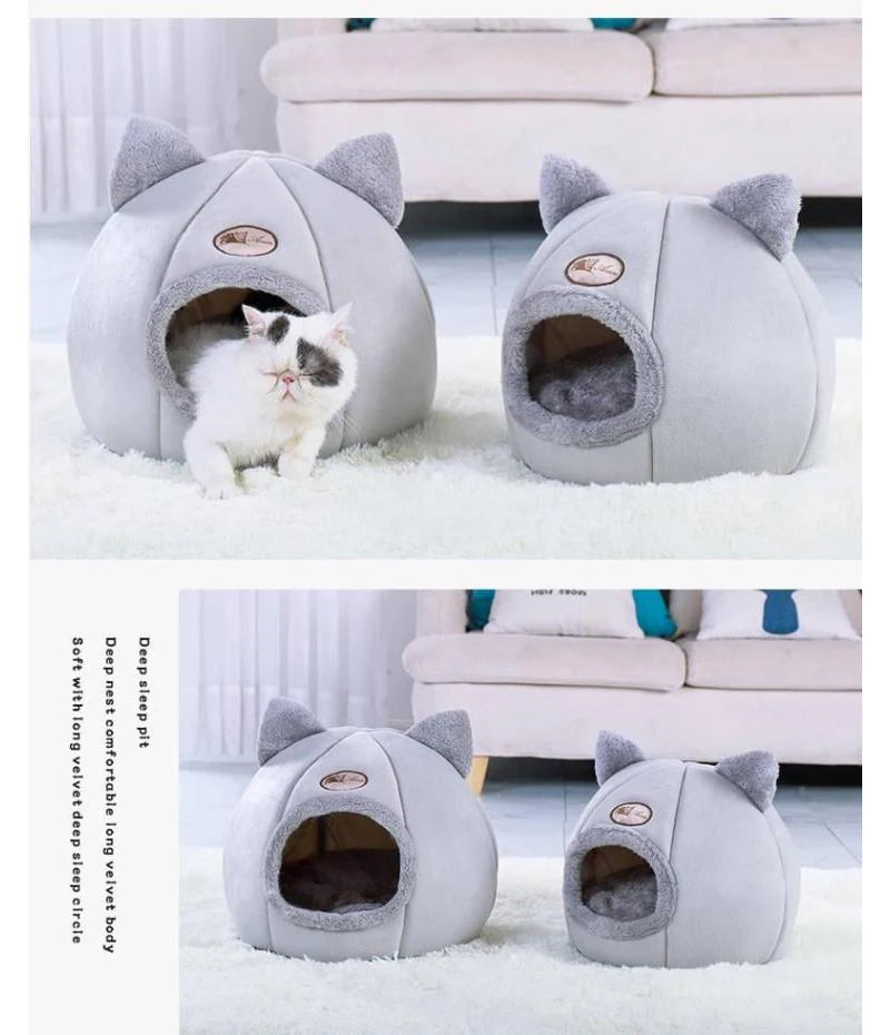 Winter Comfort Cat Bed & Small Dog House