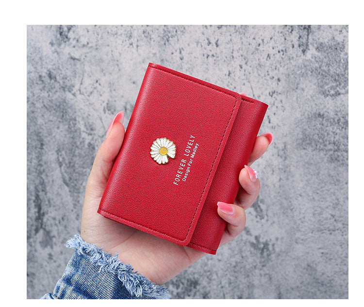 Daisy Print Tri Fold Wallet