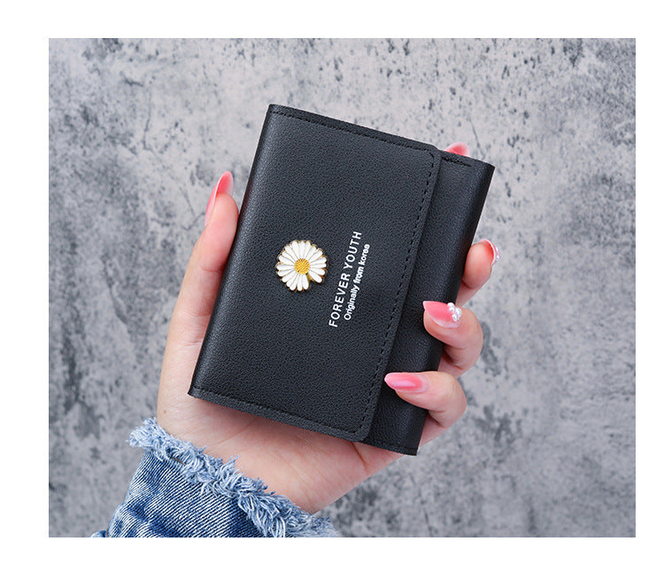 Daisy Print Tri Fold Wallet