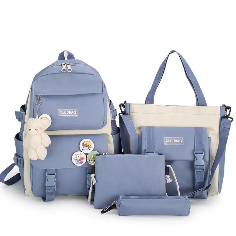4-Piece Kawaii School Backpack Set
