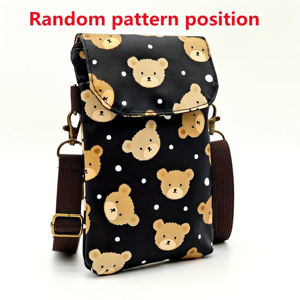 Kawaii Cat Print Crossbody Bag
