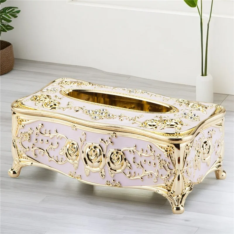 Golden Tissue Box Holder