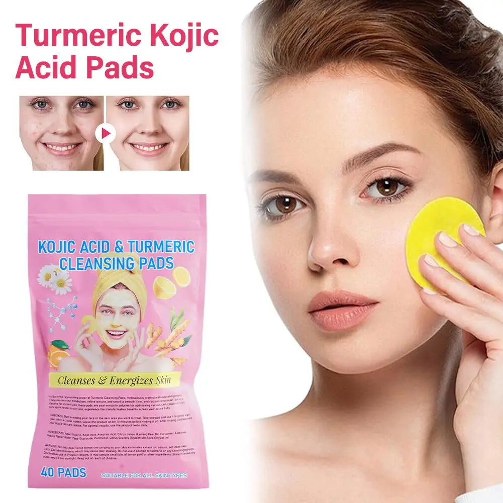 Brightens skin tone Turmeric & Kojic Acid Pads 40 Pads