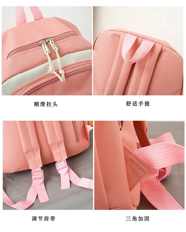 4-Piece Kawaii School Backpack Set