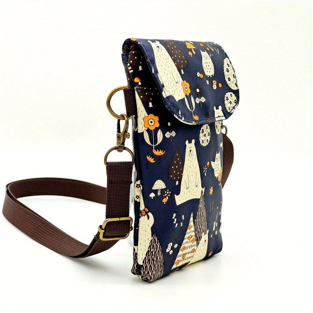 Kawaii Cat Print Crossbody Bag