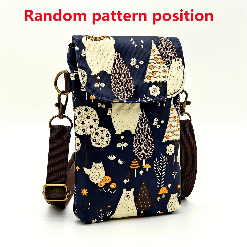Kawaii Cat Print Crossbody Bag