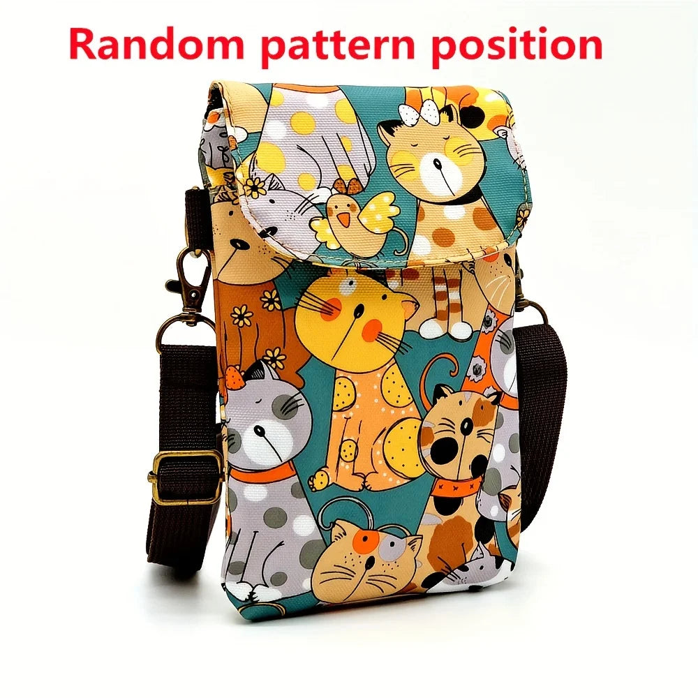 Kawaii Cat Print Crossbody Bag