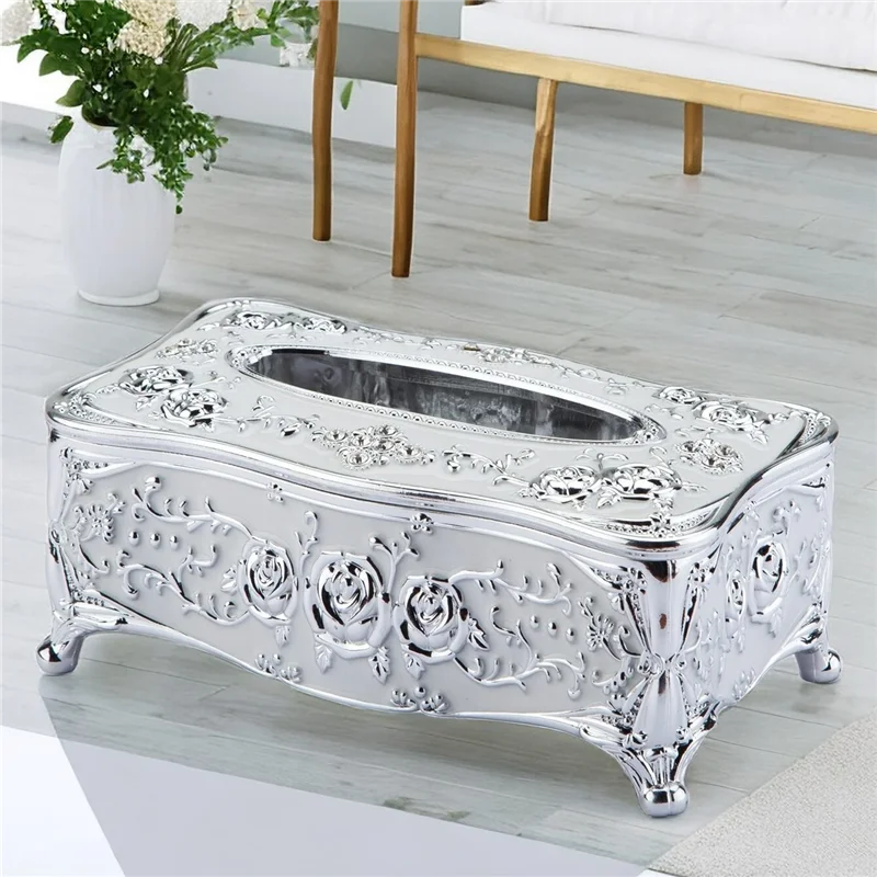 Golden Tissue Box Holder