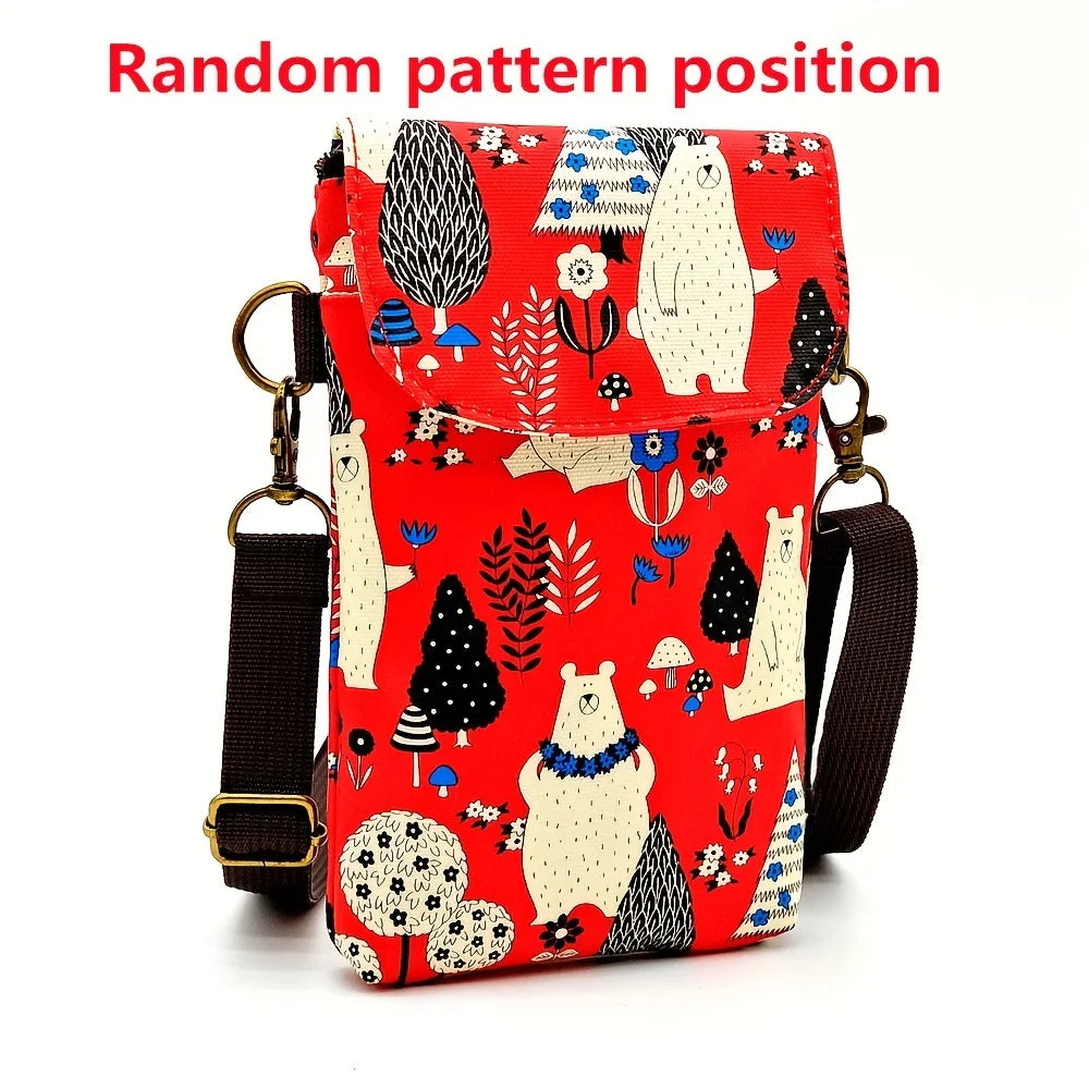 Kawaii Cat Print Crossbody Bag