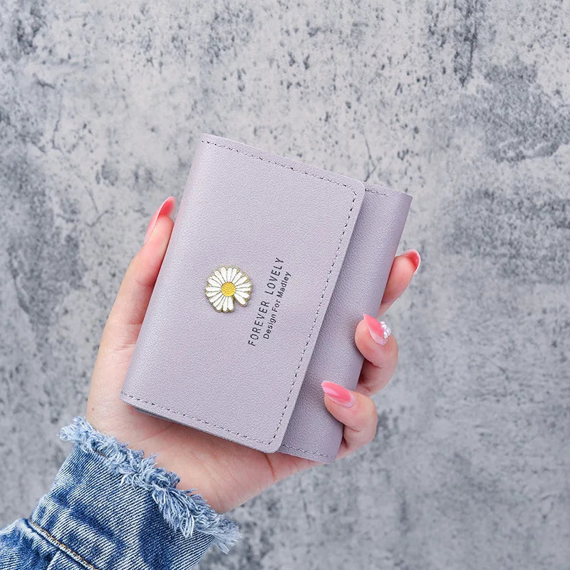 Daisy Print Tri Fold Wallet