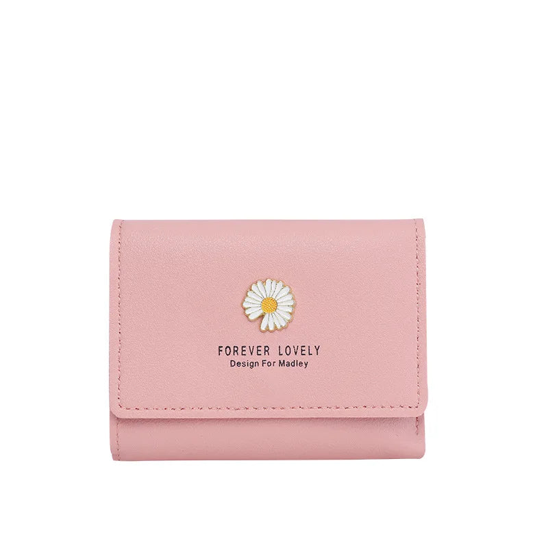 Daisy Print Tri Fold Wallet