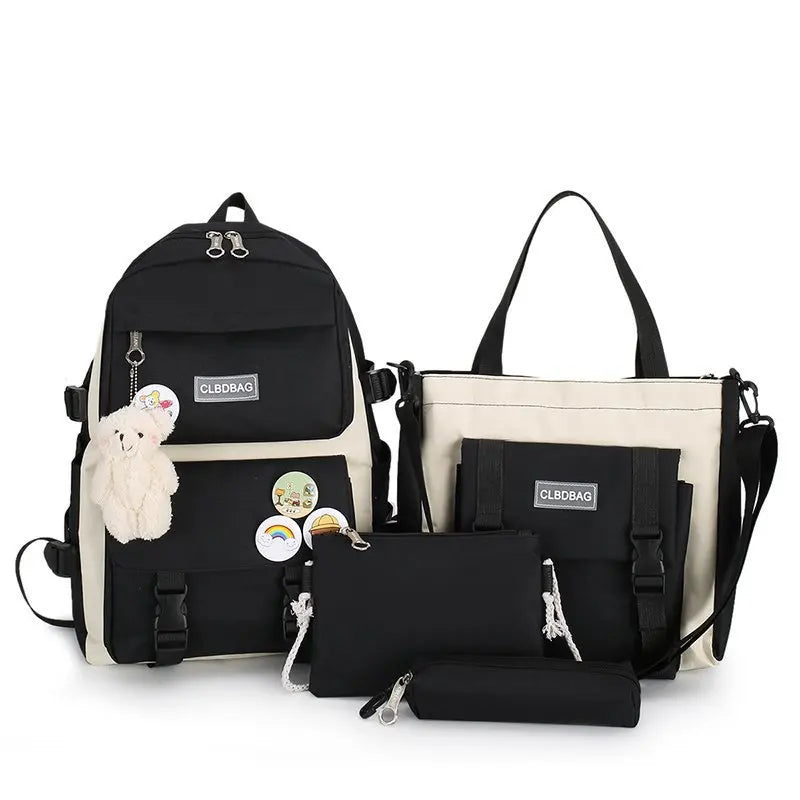 4-Piece Kawaii School Backpack Set