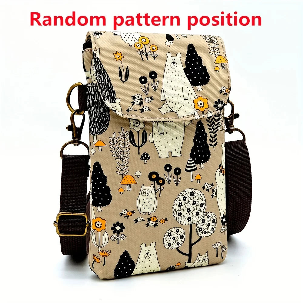 Kawaii Cat Print Crossbody Bag