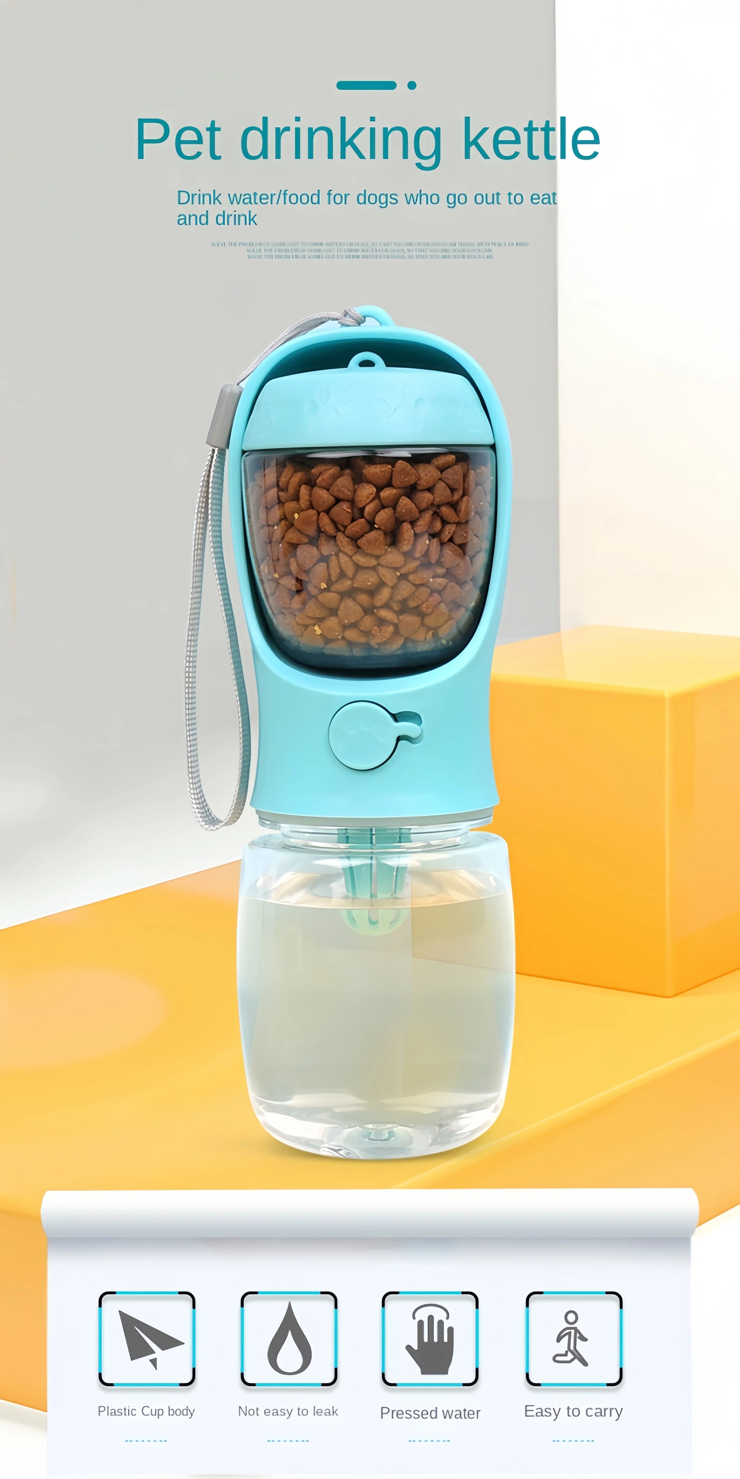 Portable Water Bottle with Food Storage