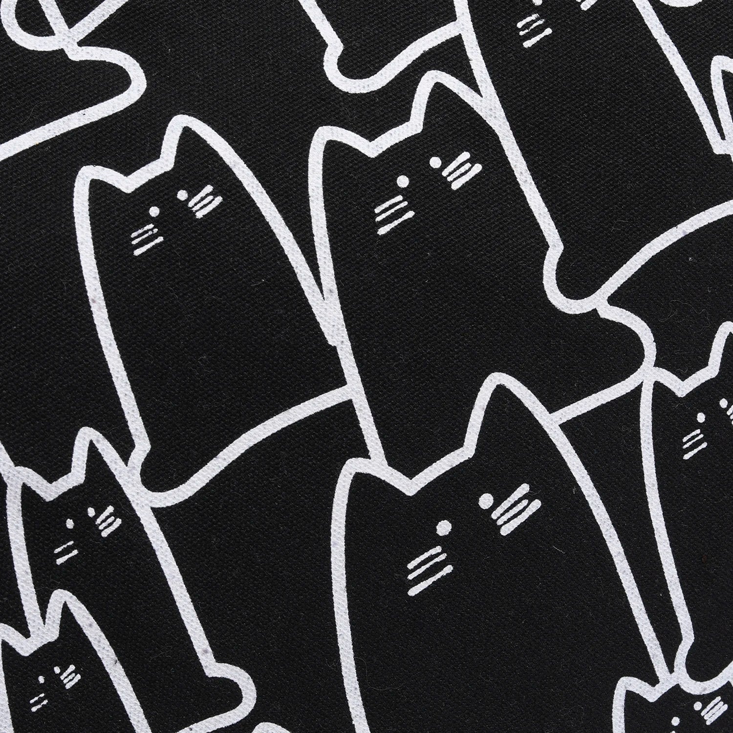 Canvas Cat Tote Handbag