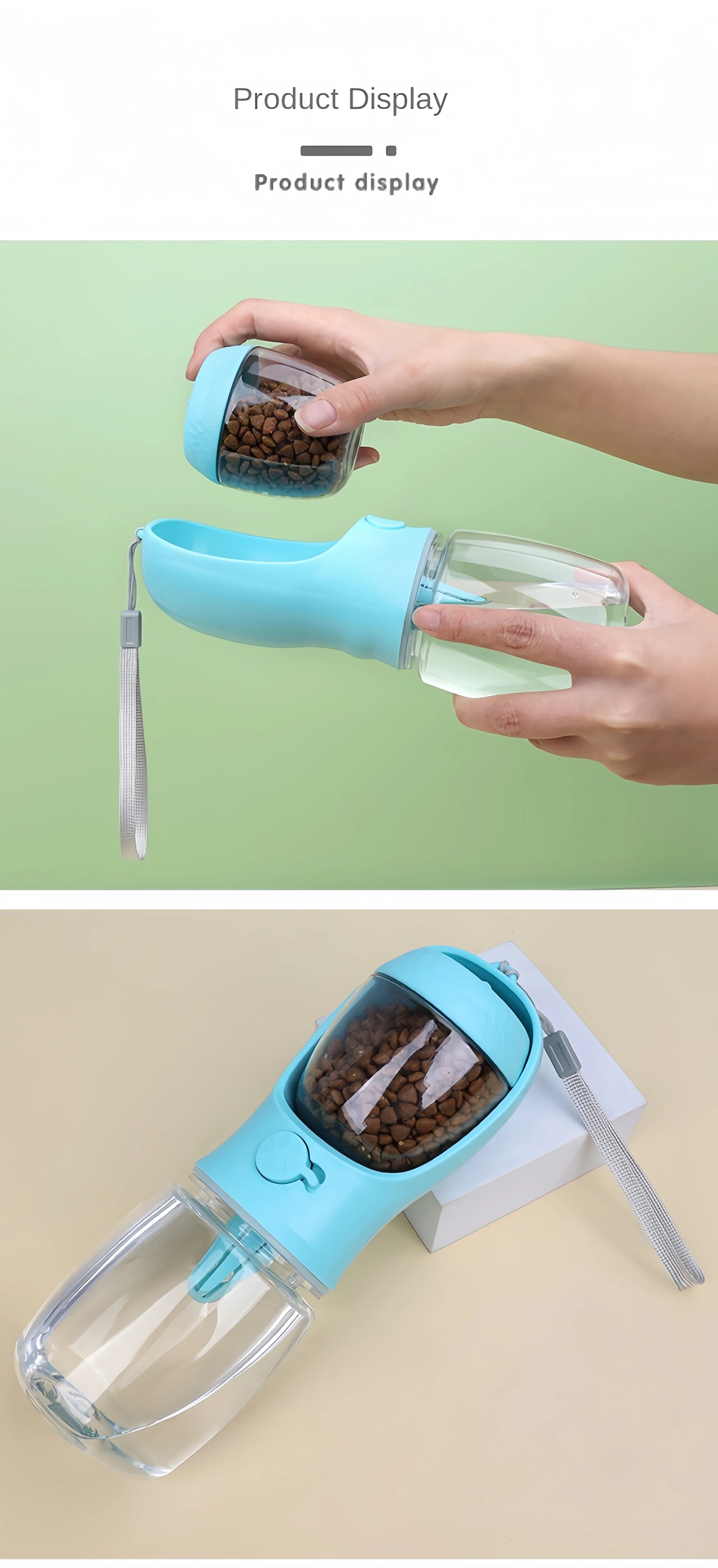 Portable Water Bottle with Food Storage