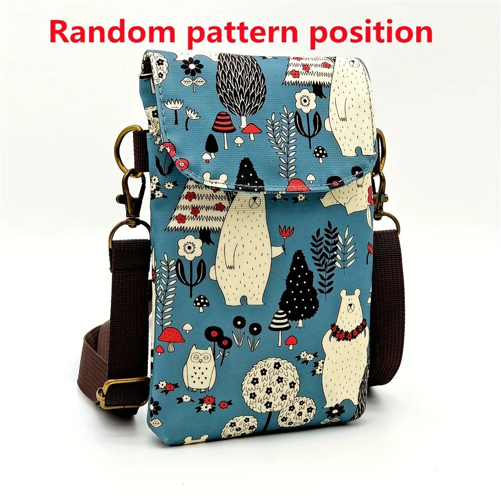 Kawaii Cat Print Crossbody Bag