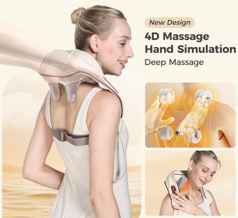 6D Neck & Shoulder Massager with Infrared Heat