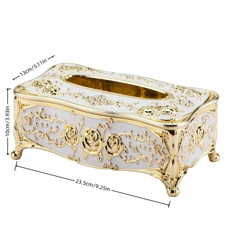 Golden Tissue Box Holder
