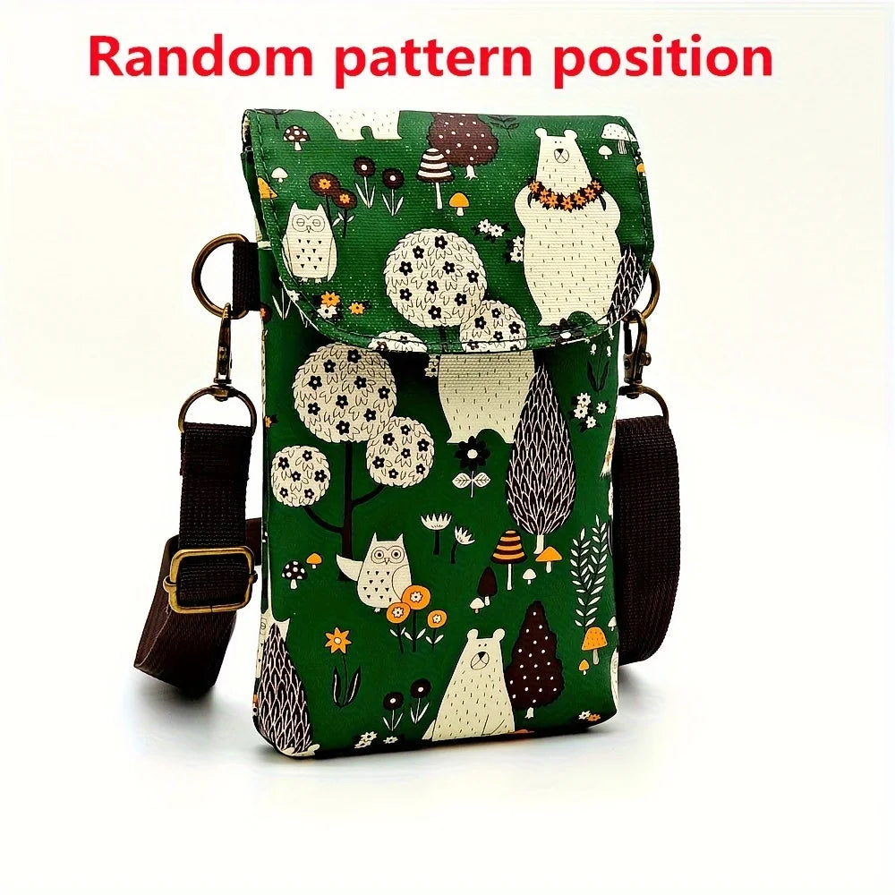 Kawaii Cat Print Crossbody Bag