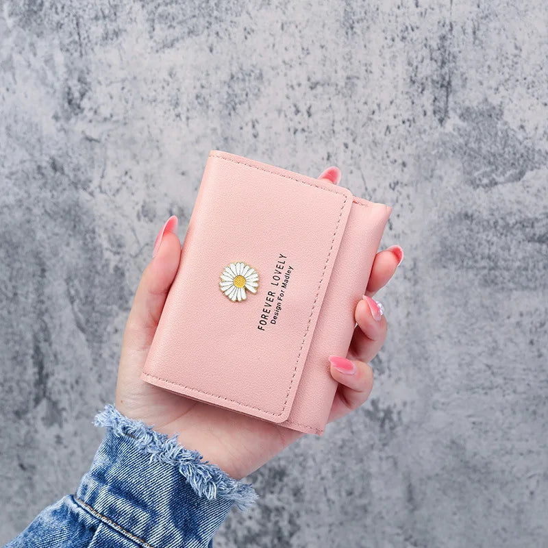 Daisy Print Tri Fold Wallet