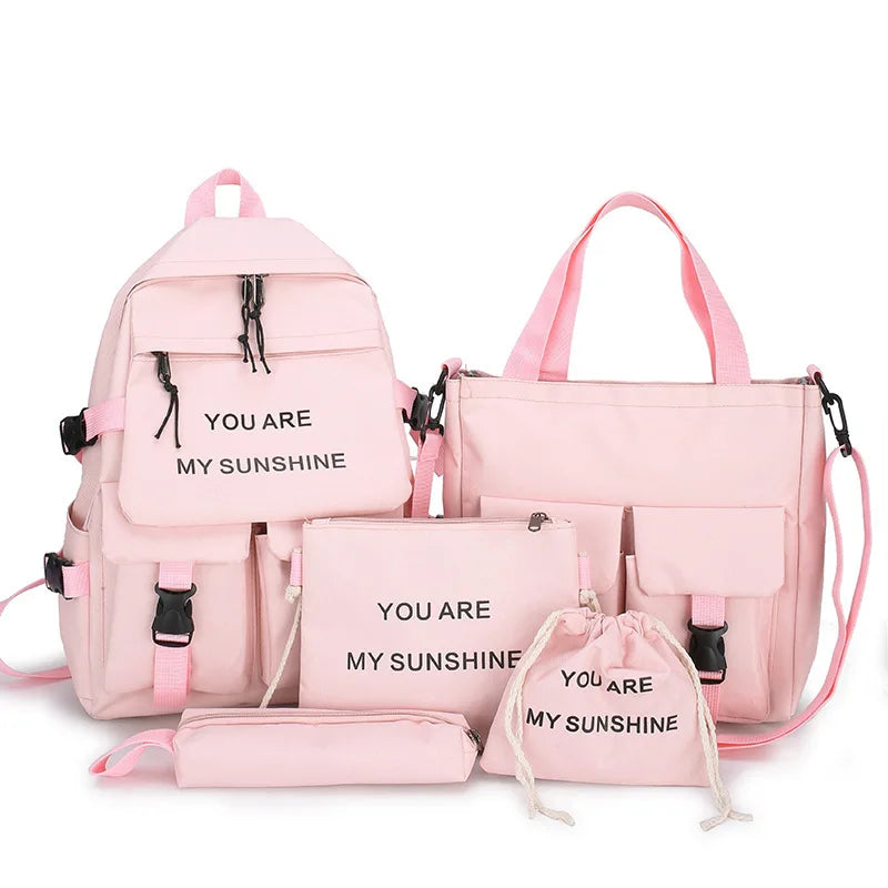 4-Piece Kawaii School Backpack Set
