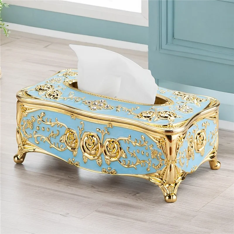 Golden Tissue Box Holder